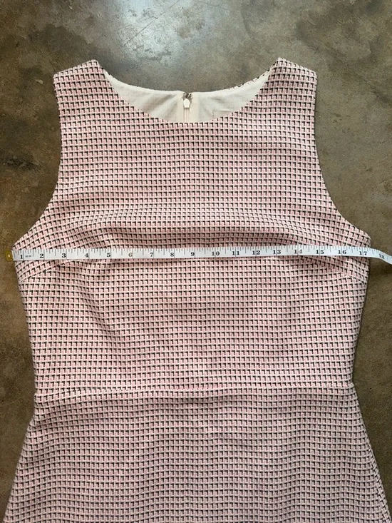 LOFT Pink Tweed Sleeveless Mini Dress - Size 6 - Picture 7 of 9